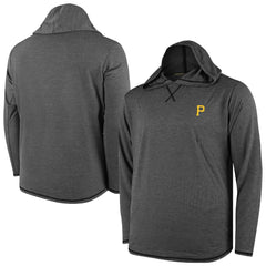 Black Pittsburgh Pirates Butter Stripe Tri-Blend Long Sleeve Hoodie T-Shirt - Black