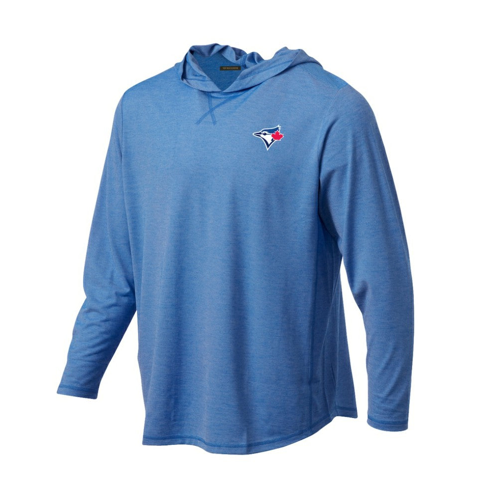 Royal Toronto Blue Jays Butter Stripe Tri-Blend Long Sleeve Hoodie T-Shirt - Royal