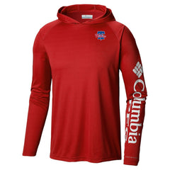 Red Philadelphia Phillies Columbia Omni-Wick Terminal Tackle Raglan Long Sleeve Hoodie T-Shirt