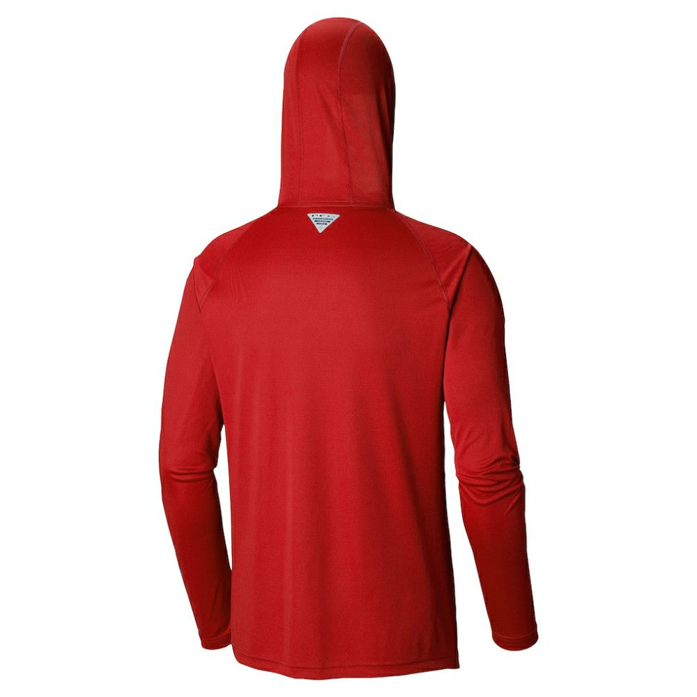 Red Philadelphia Phillies Columbia Omni-Wick Terminal Tackle Raglan Long Sleeve Hoodie T-Shirt