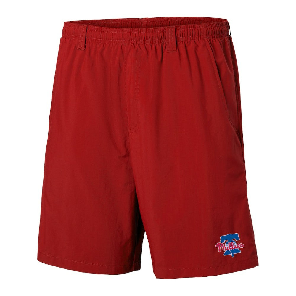 Red Philadelphia Phillies Columbia Backcast Shorts