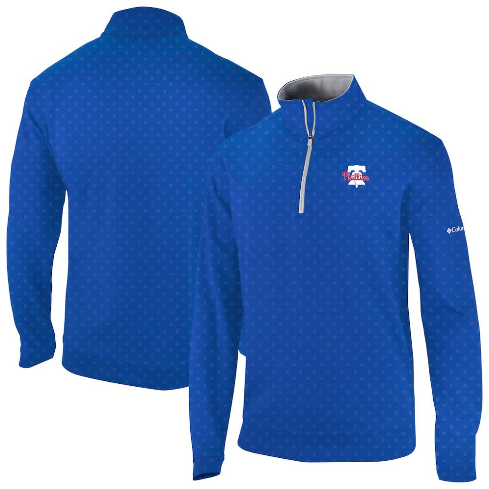 Royal Philadelphia Phillies Columbia Wickham Hills Omni-Wick Quarter-Zip Jacket