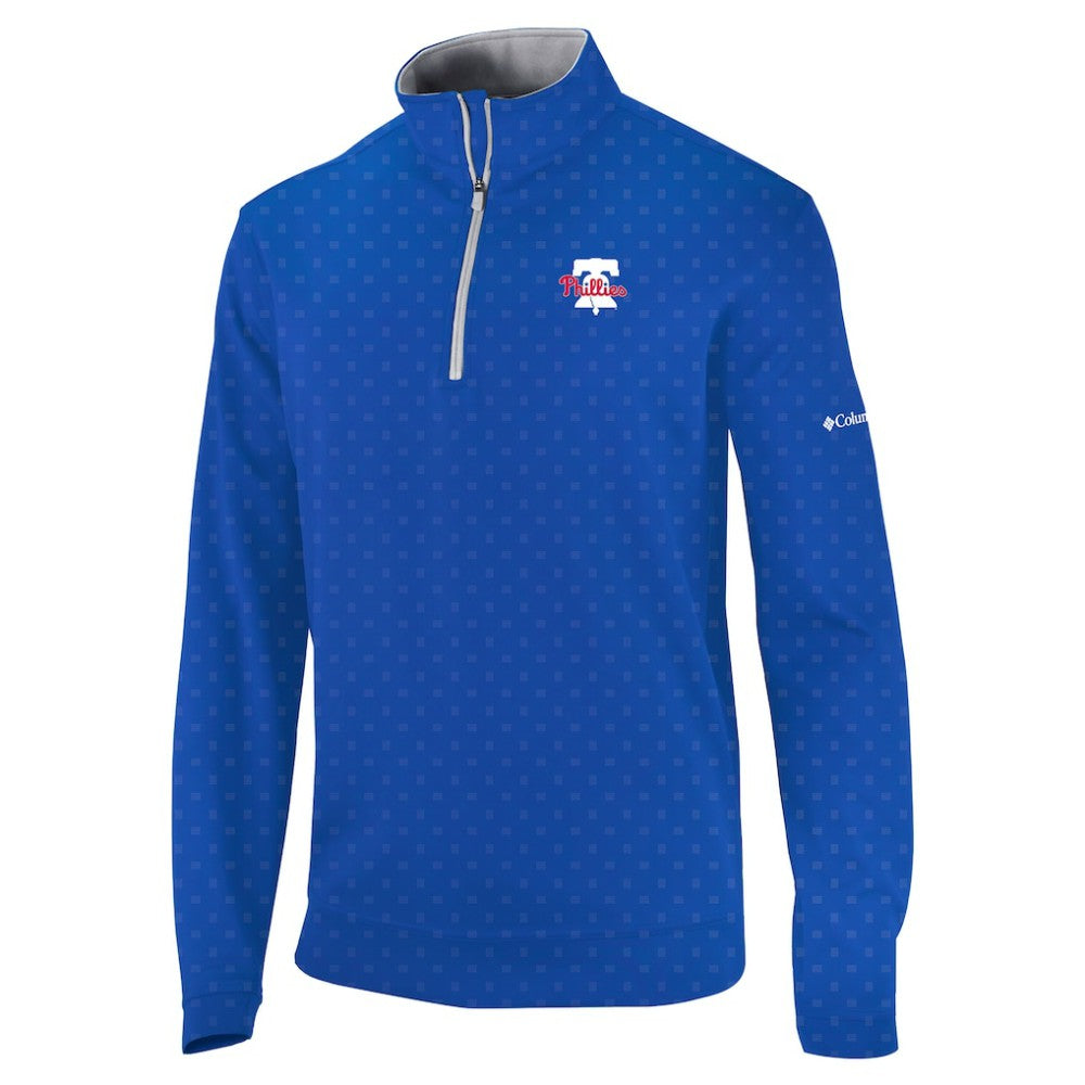 Royal Philadelphia Phillies Columbia Wickham Hills Omni-Wick Quarter-Zip Jacket