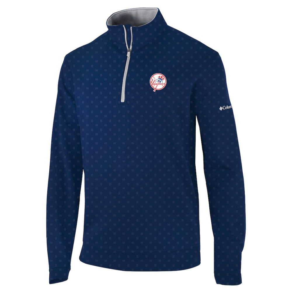 Navy New York Yankees Columbia Wickham Hills Omni-Wick Quarter-Zip Jacket