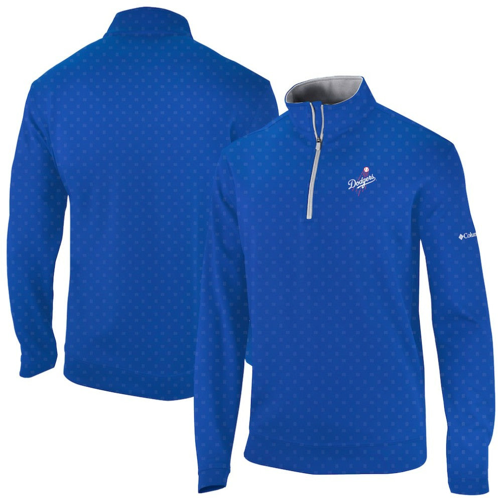 Royal Los Angeles Dodgers Columbia Wickham Hills Omni-Wick Quarter-Zip Jacket