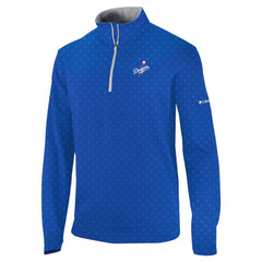 Royal Los Angeles Dodgers Columbia Wickham Hills Omni-Wick Quarter-Zip Jacket