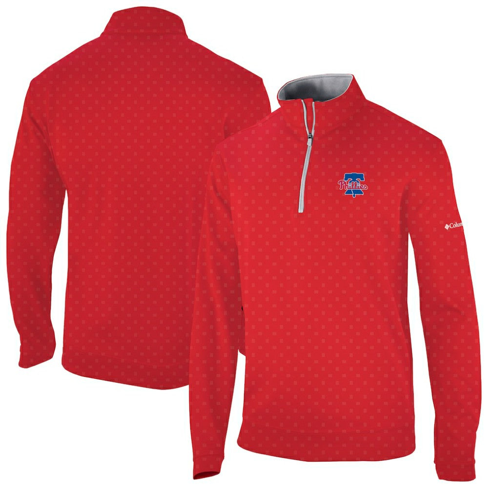 Red Philadelphia Phillies Columbia Wickham Hills Omni-Wick Quarter-Zip Jacket