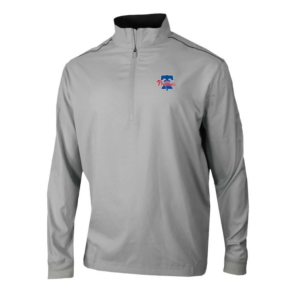 Gray Philadelphia Phillies Columbia Omni-Wick Bogey's Paradise Quarter-Zip Top