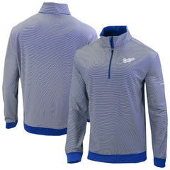 Royal Los Angeles Dodgers Columbia Omni-Wick Even Lie Quarter-Zip Pullover Top