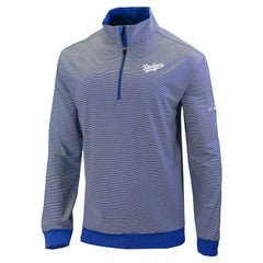 Royal Los Angeles Dodgers Columbia Omni-Wick Even Lie Quarter-Zip Pullover Top