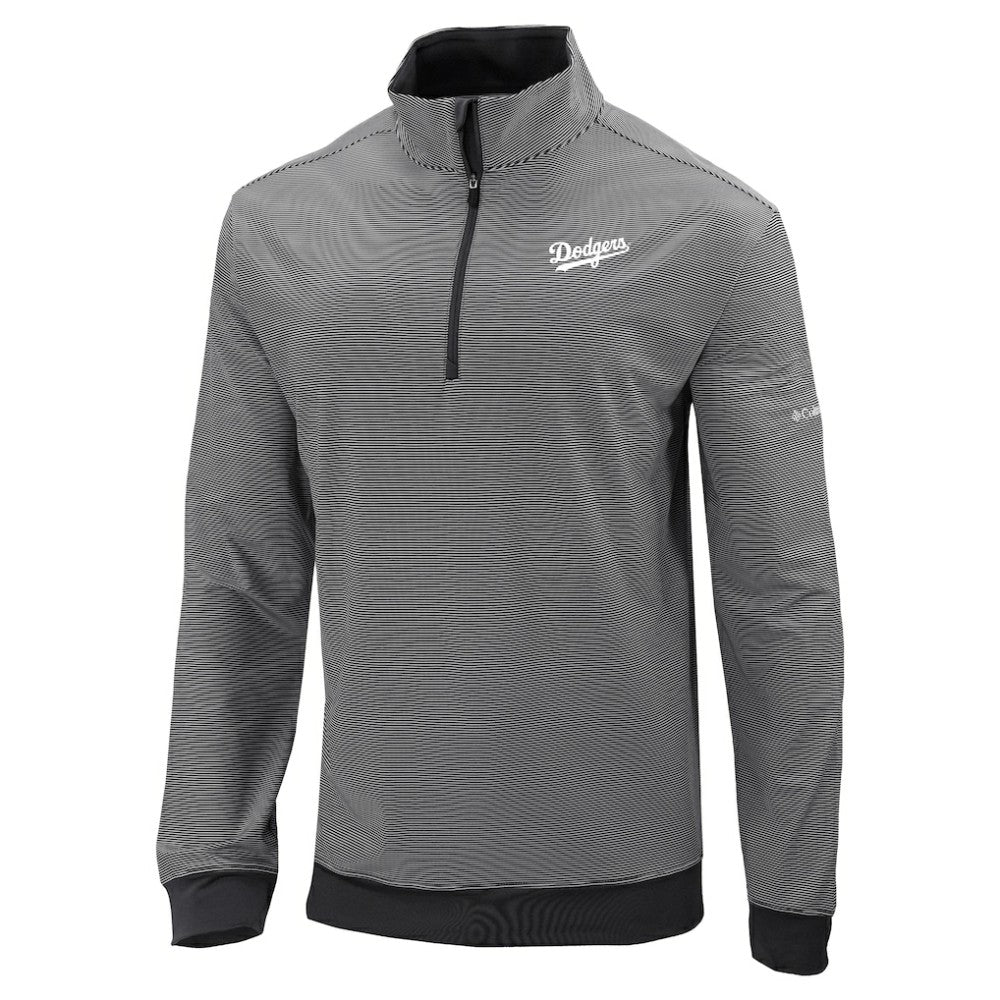 Black Los Angeles Dodgers Columbia Omni-Wick Even Lie Quarter-Zip Pullover Top