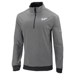 Black Los Angeles Dodgers Columbia Omni-Wick Even Lie Quarter-Zip Pullover Top