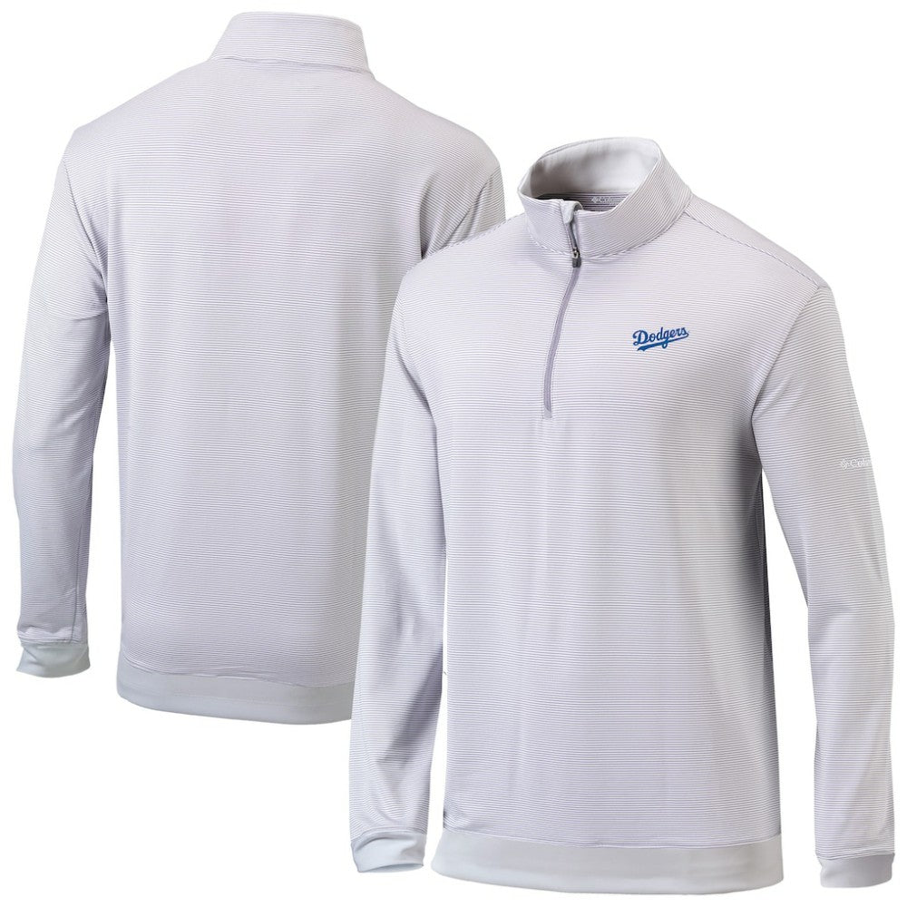 Gray Los Angeles Dodgers Columbia Omni-Wick Even Lie Quarter-Zip Pullover Top