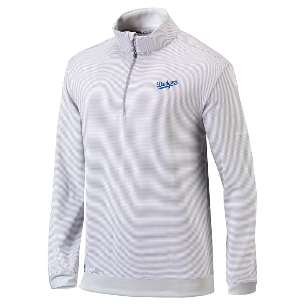 Gray Los Angeles Dodgers Columbia Omni-Wick Even Lie Quarter-Zip Pullover Top