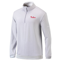 Gray Philadelphia Phillies Columbia Omni-Wick Even Lie Quarter-Zip Pullover Top