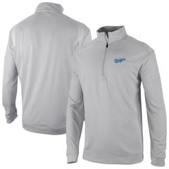 Gray Los Angeles Dodgers Columbia Oakland Downs Omni-Wick Quarter-Zip Top
