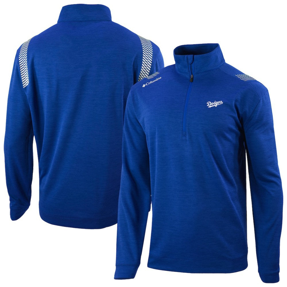 Royal Los Angeles Dodgers Columbia Oakland Downs Omni-Wick Quarter-Zip Top