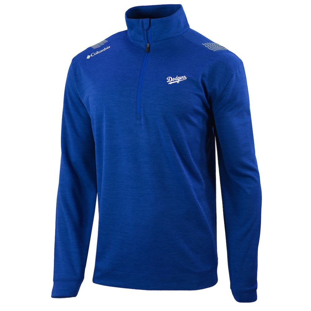 Royal Los Angeles Dodgers Columbia Oakland Downs Omni-Wick Quarter-Zip Top