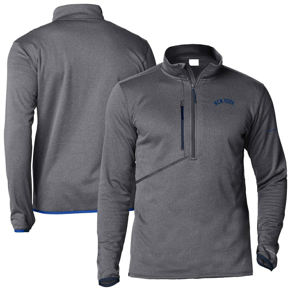 Navy New York Yankees Columbia Park View Omni-Wick Half-Zip Top