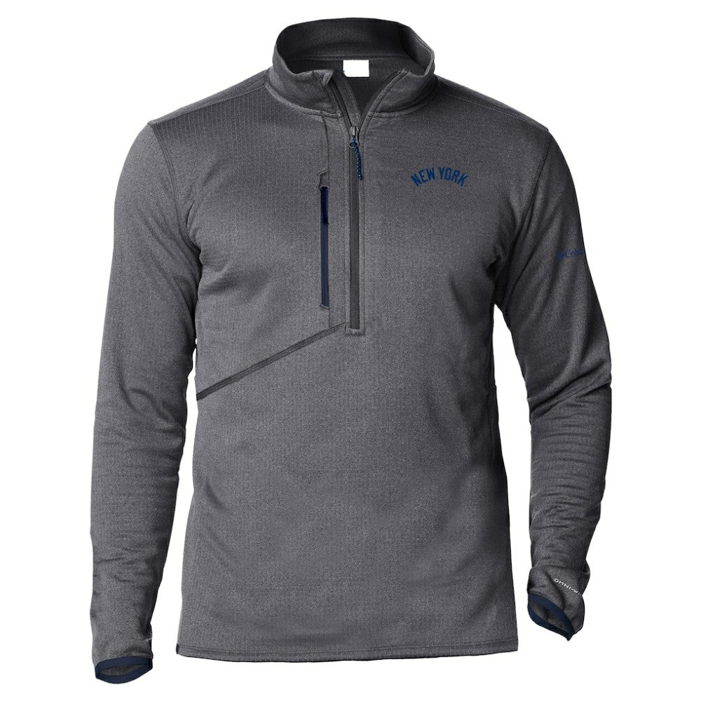 Navy New York Yankees Columbia Park View Omni-Wick Half-Zip Top