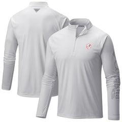 White New York Yankees Columbia Terminal Tackle Raglan Omni-Shade Quarter-Zip Pullover Top