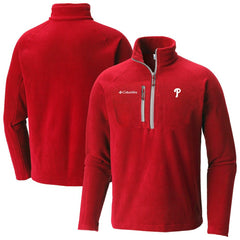 Red Philadelphia Phillies Columbia Fast Trek III Half-Zip Fleece Pullover