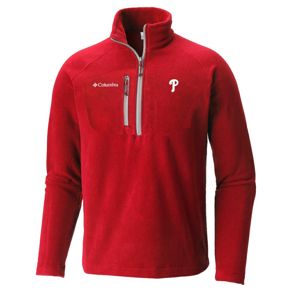 Red Philadelphia Phillies Columbia Fast Trek III Half-Zip Fleece Pullover