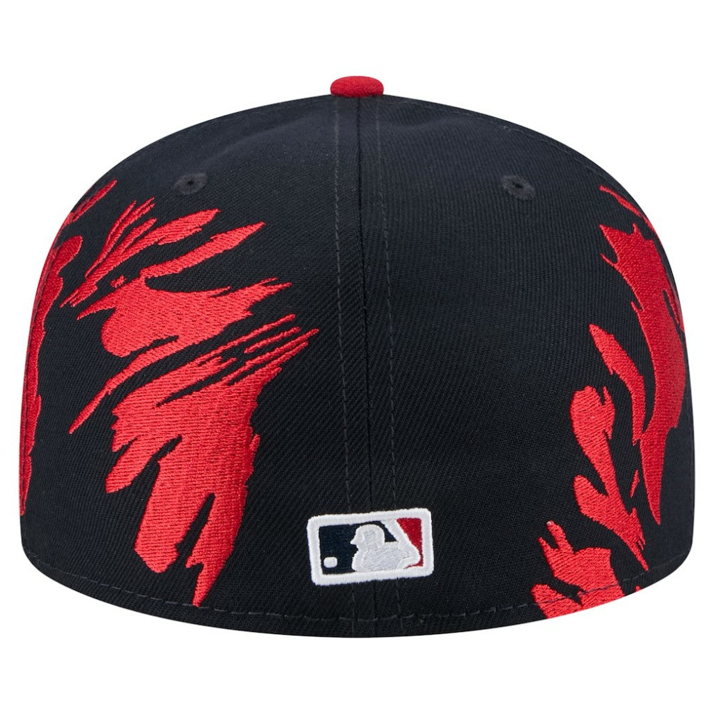 Navy/Red Atlanta Braves New Era Retro Pattern 59FIFTY Fitted Hat