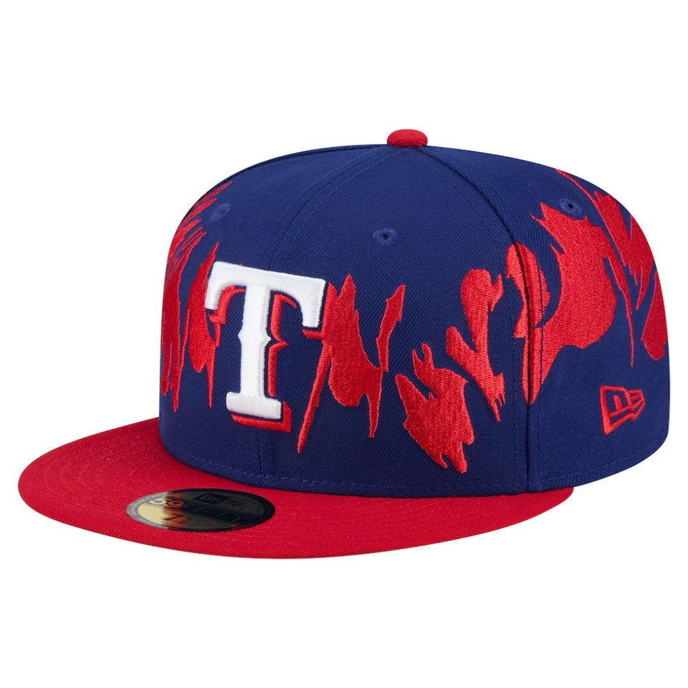 Royal/Red Texas Rangers New Era Retro Pattern 59FIFTY Fitted Hat