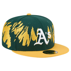 Green/Gold Athletics New Era Retro Pattern 59FIFTY Fitted Hat