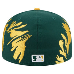 Green/Gold Athletics New Era Retro Pattern 59FIFTY Fitted Hat
