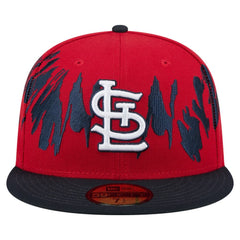 Red/Navy St. Louis Cardinals New Era Retro Pattern 59FIFTY Fitted Hat