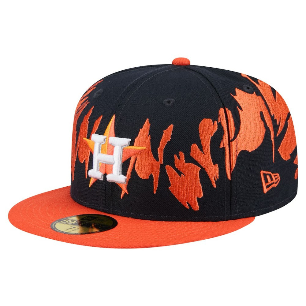 Navy/Orange Houston Astros New Era Retro Pattern 59FIFTY Fitted Hat