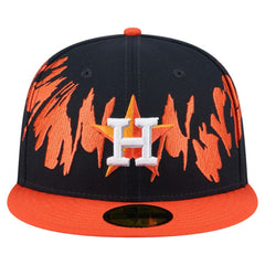 Navy/Orange Houston Astros New Era Retro Pattern 59FIFTY Fitted Hat