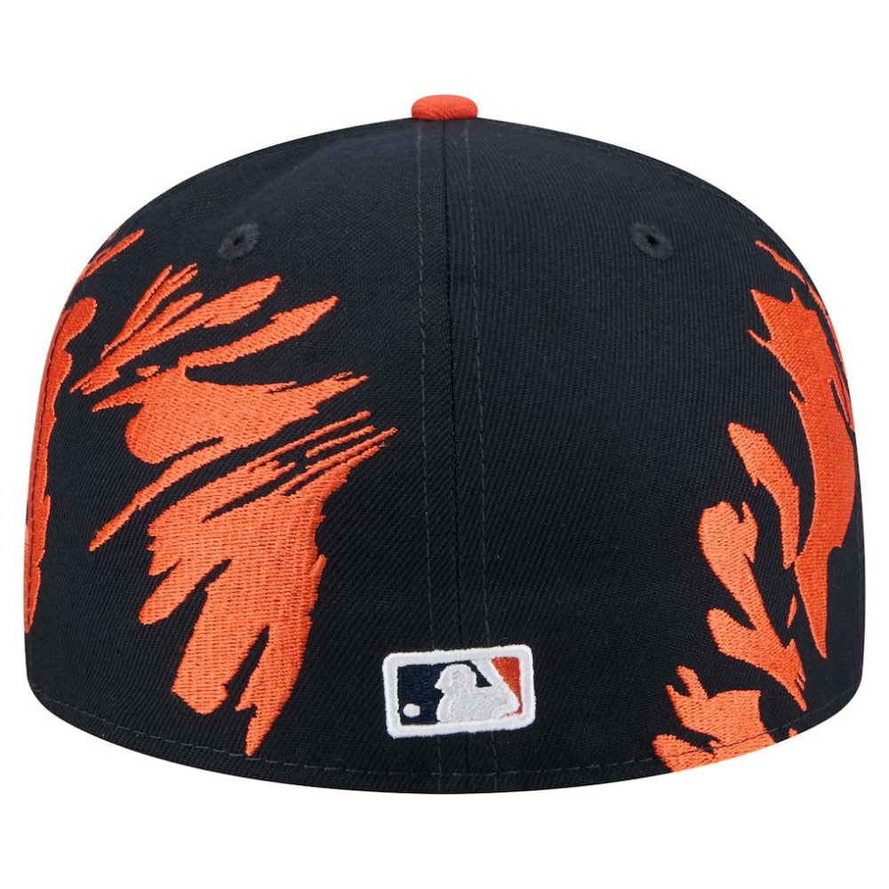 Navy/Orange Houston Astros New Era Retro Pattern 59FIFTY Fitted Hat
