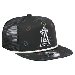 Black Los Angeles Angels New Era Gummy Golfer Trucker Adjustable Hat