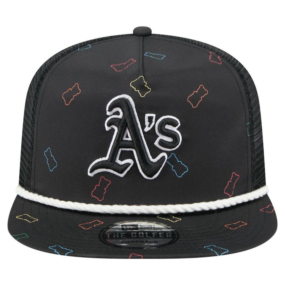 Black Athletics New Era Gummy Golfer Trucker Adjustable Hat