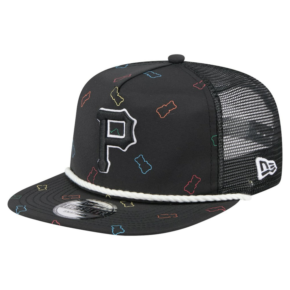 Black Pittsburgh Pirates New Era Gummy Golfer Trucker Snapback Hat