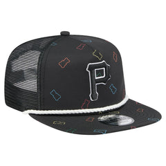 Black Pittsburgh Pirates New Era Gummy Golfer Trucker Snapback Hat