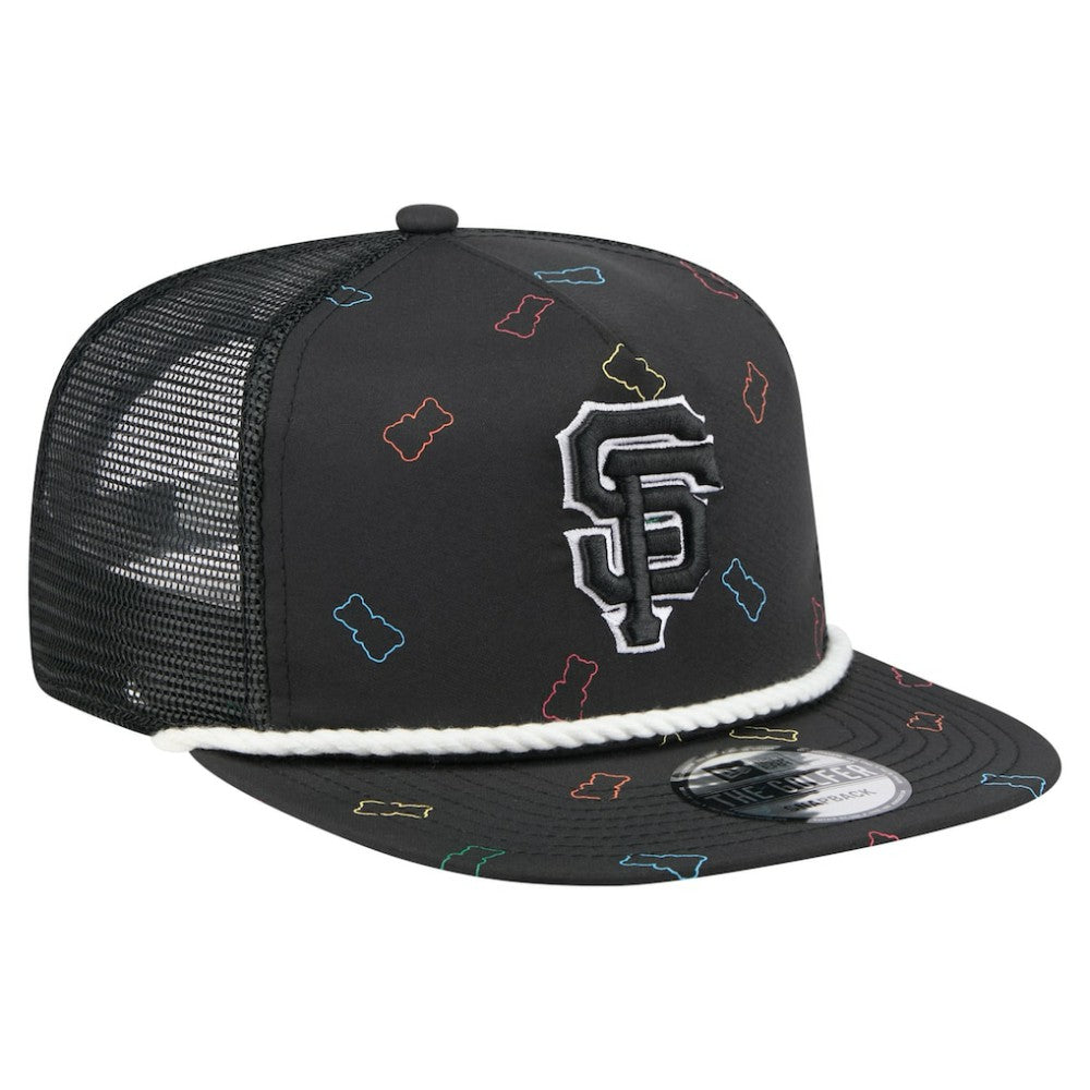 Black San Francisco Giants New Era Gummy Golfer Trucker Adjustable Hat
