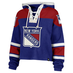 NHL New York Rangers '47 Women's Cropped Superior Lacer Pullover Hoodie