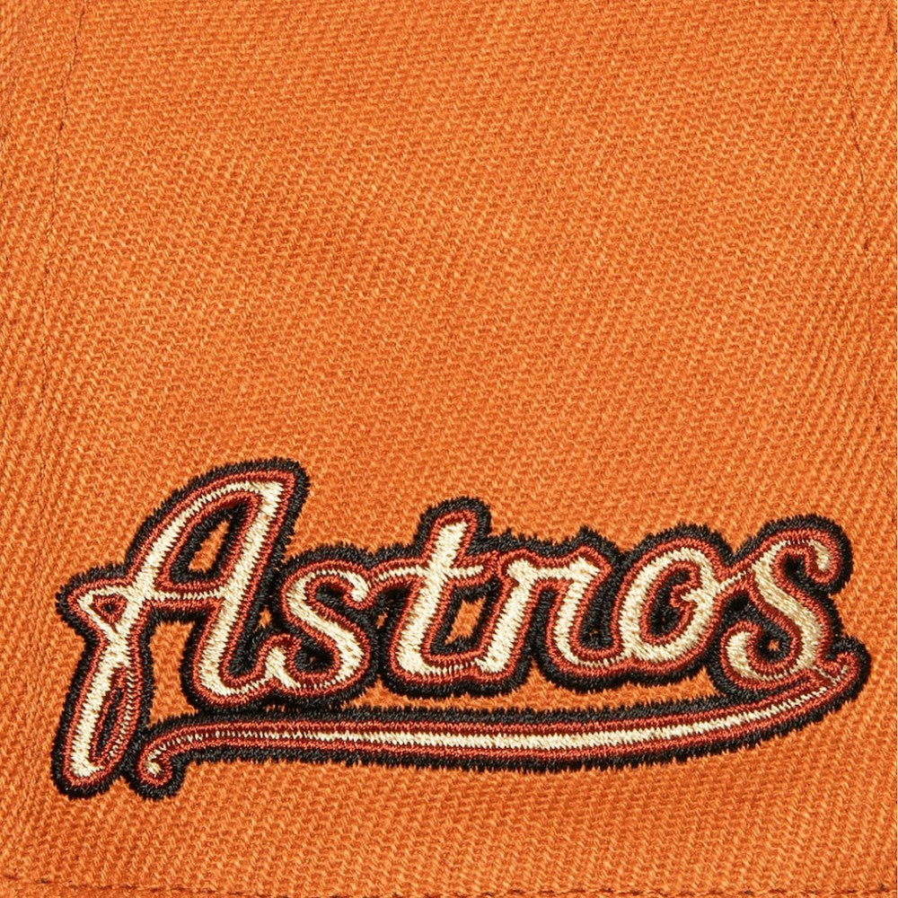 Orange Houston Astros Mitchell & Ness Cooperstown Collection Fitted Hat