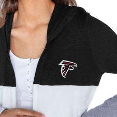Gameday Couture Women's Tri-Blend Color Block Lightweight Cardigan Hoodie - Atlanta Falcons Hoodies