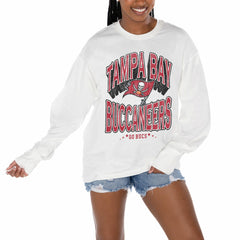 Gameday Couture Women's Time Out Oversized Long Sleeve T-Shirt - Tampa Bay Buccaneers T-shirts