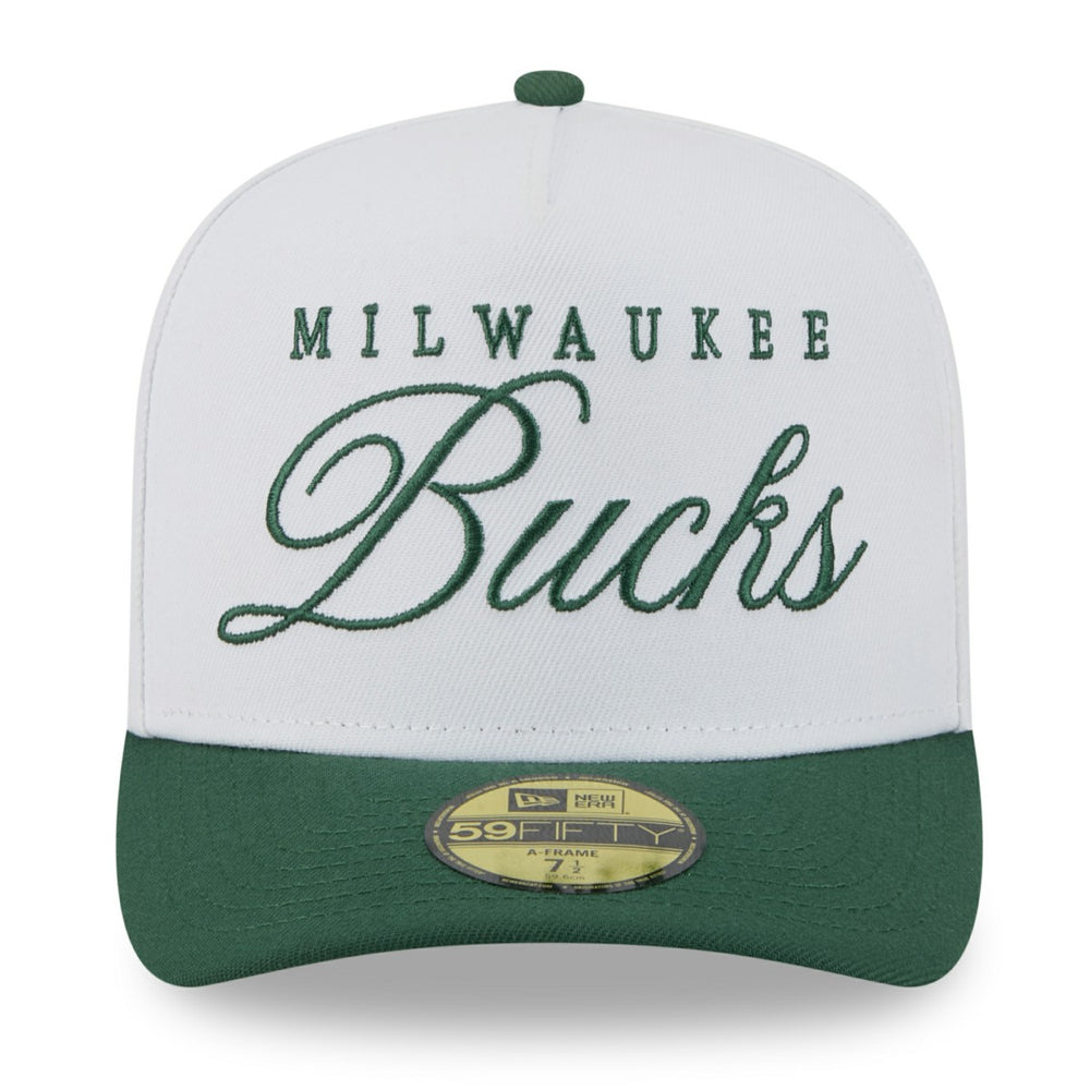 New Era Milwaukee Bucks 2025 NBA Draft A-Frame 59FIFTY Fitted Hat