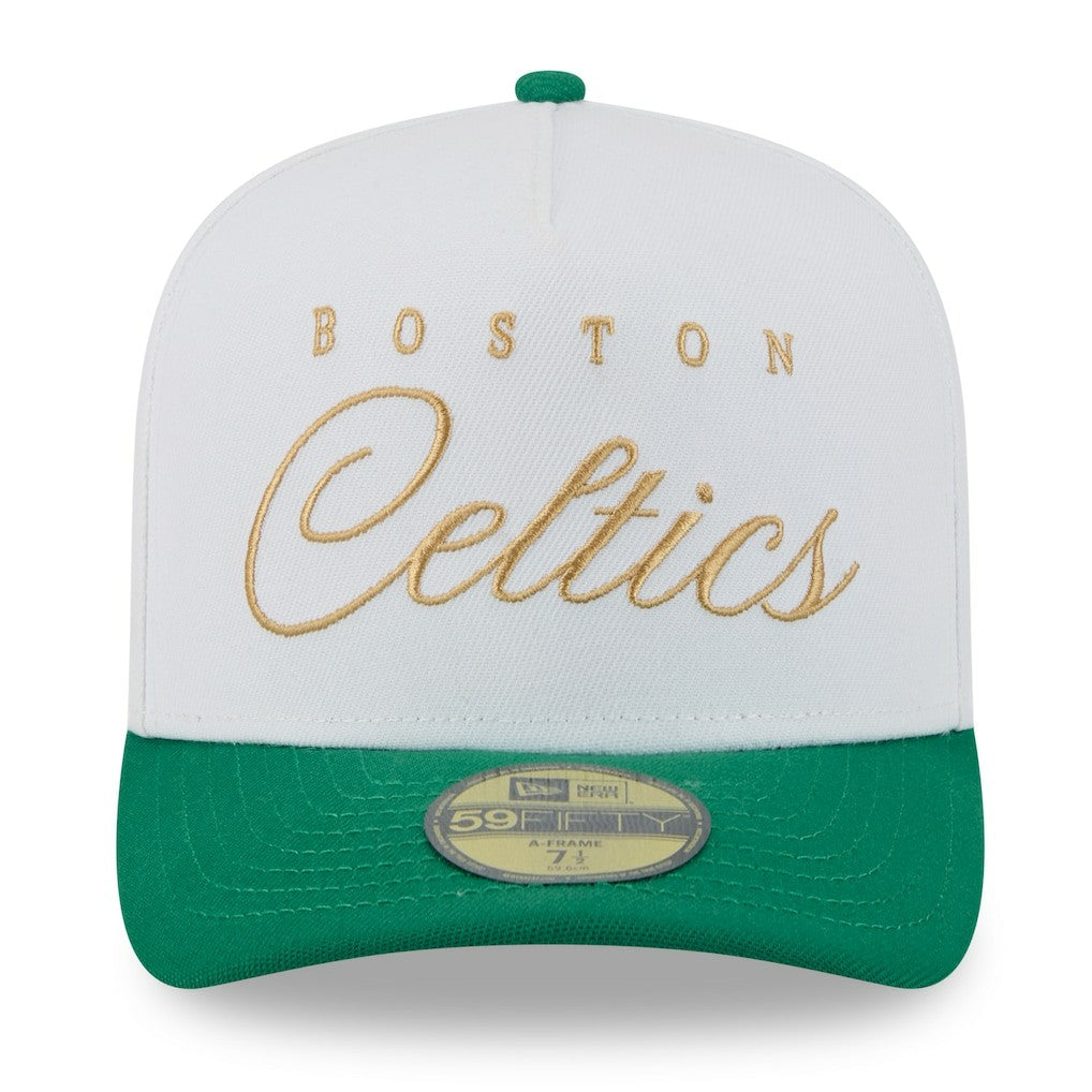 New Era Boston Celtics 2025 NBA Draft A-Frame 59FIFTY Fitted Hat