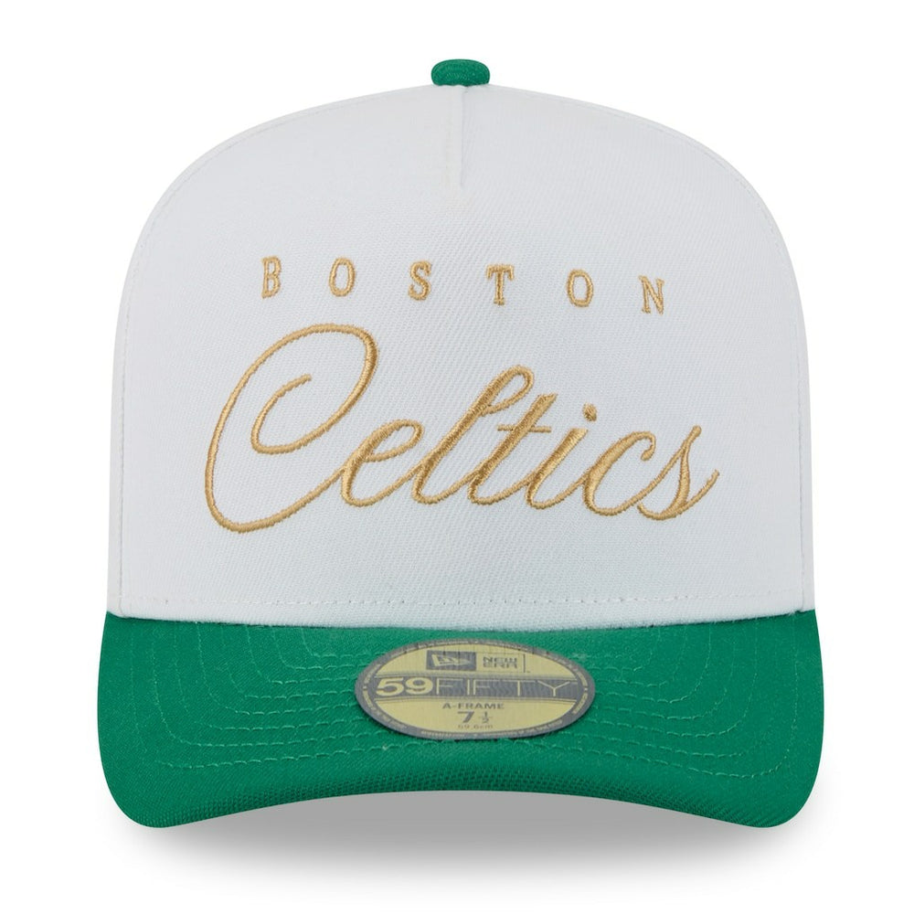 New Era Boston Celtics 2025 NBA Draft A-Frame 59FIFTY Fitted Hat