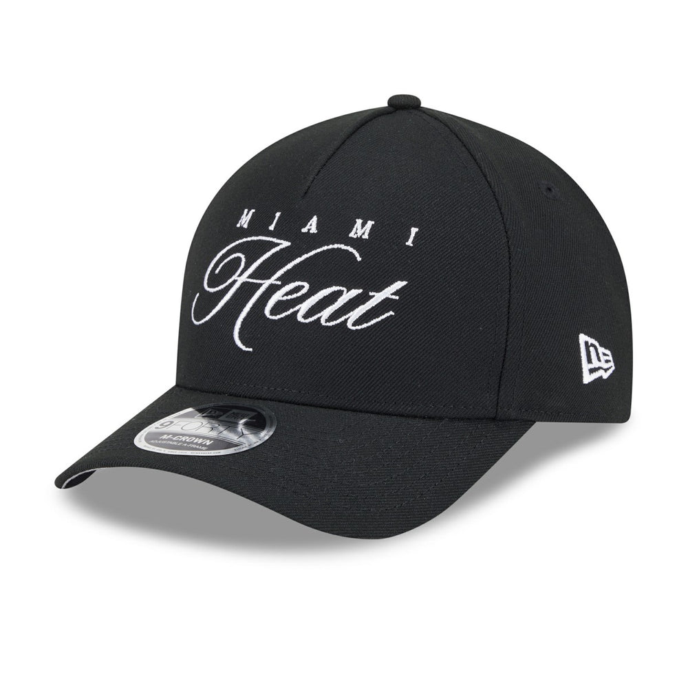 New Era Miami Heat 2025 NBA Draft M-Crown A-Frame 9FORTY Adjustable Hat