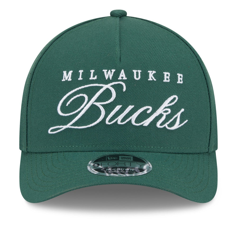 New Era Milwaukee Bucks 2025 NBA Draft M-Crown A-Frame 9FORTY Adjustable Hat