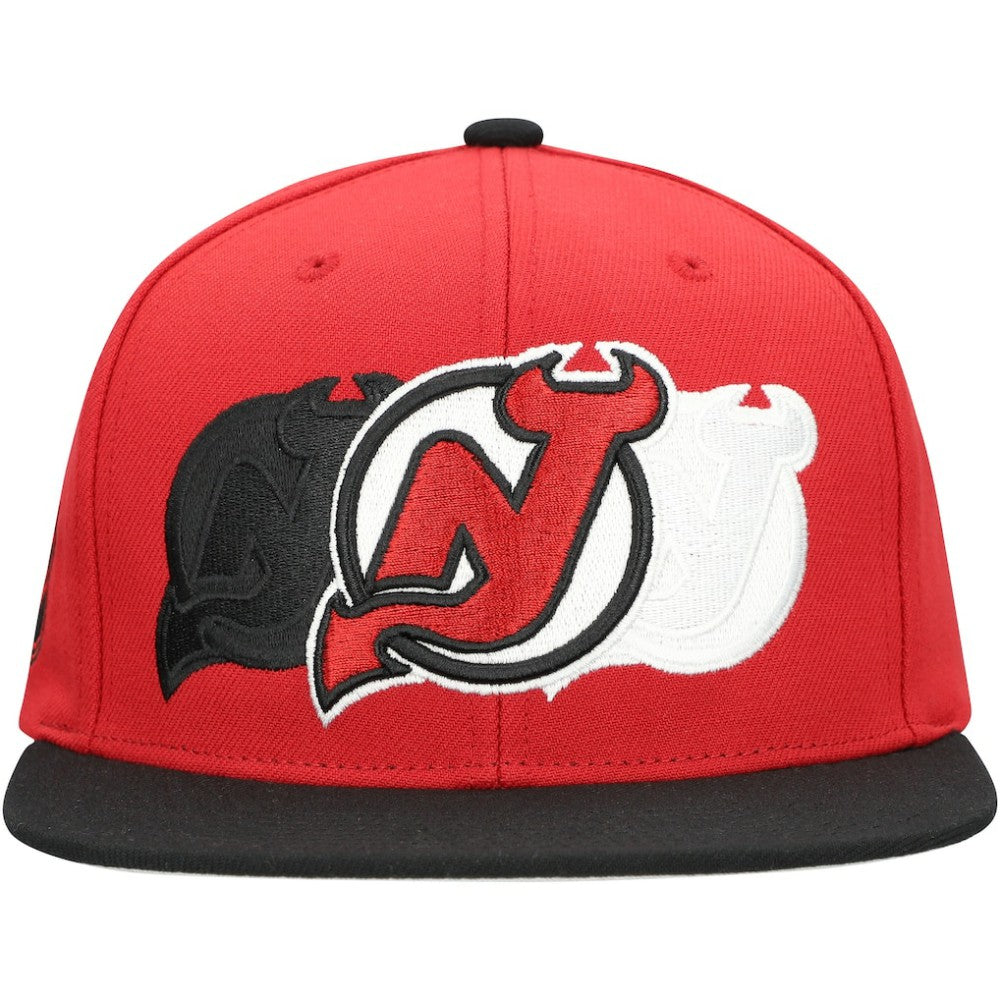 NHL New Jersey Devils Mitchell & Ness Soul Triple Up Snapback Hat